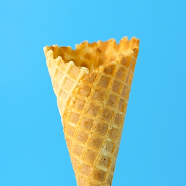 ice-cream cone with blue background